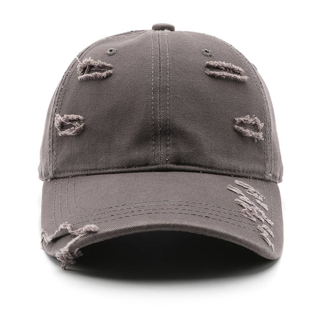 Vintage Washed Distressed Hole Baseball Cap_CWAH0908