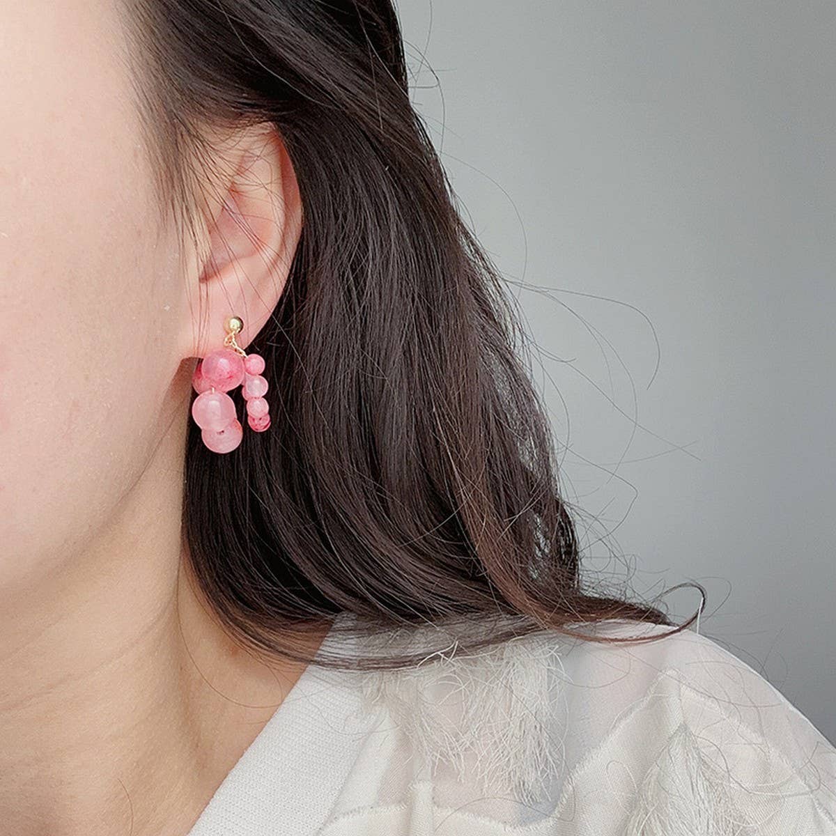SALTY OR SWEET FLESHY GRAPE BOBO EARRINGS