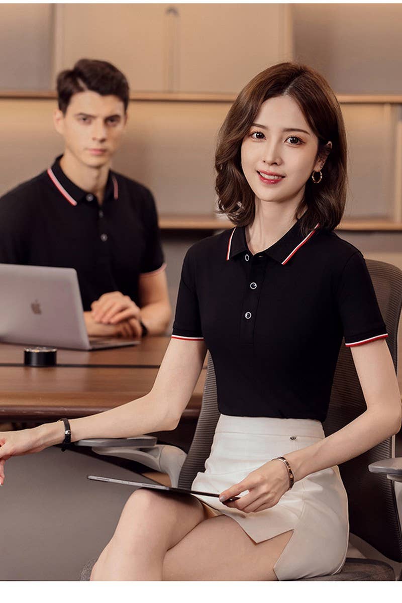 CWTBLS02458_BREATHABLE SHORT SLEEVE CASUAL TEE FOR WOMEN