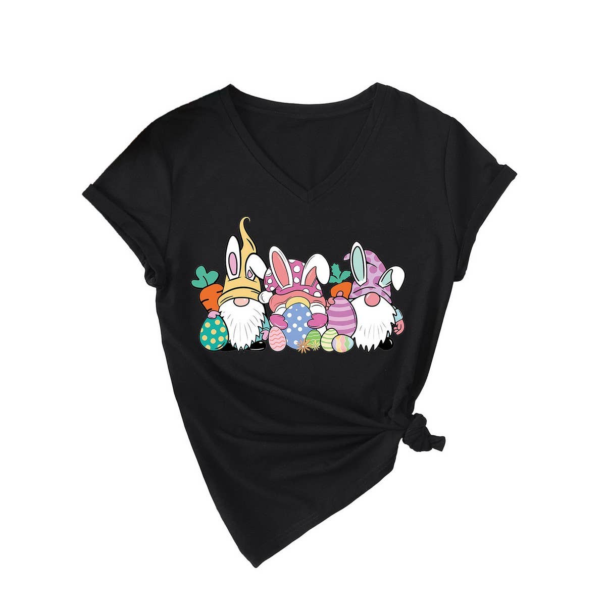 EASTER CUTE DWARF FASHION PRINT SHORT SLEEVE TEES_CWTTS0786