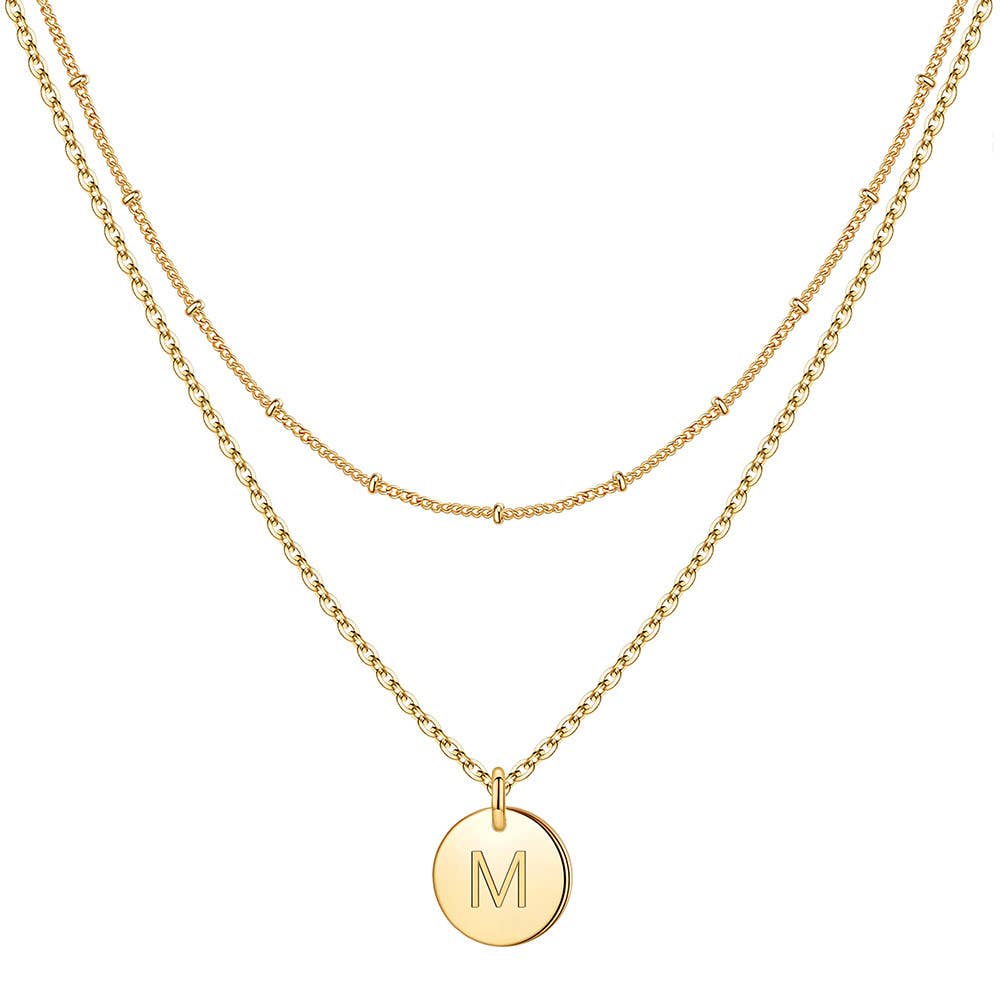 Circular 26-letter light luxury collarbone chain