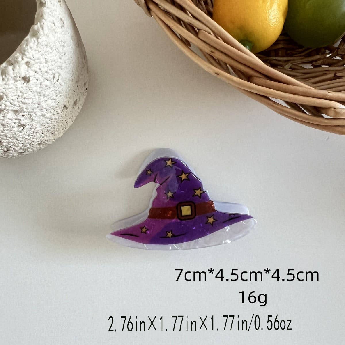 CWAHA07711_HALLOWEEN GHOST SKULL PUMPKIN CLAW CLIP