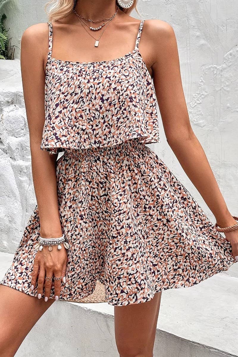 CWSJS1656_SUMMER RUFFLE STITCHING SLIM SUSPENDER JUMPSUIT