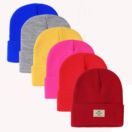 CWAH04350_LETTER PATCH KNIT BEANIE HAT UNISEX