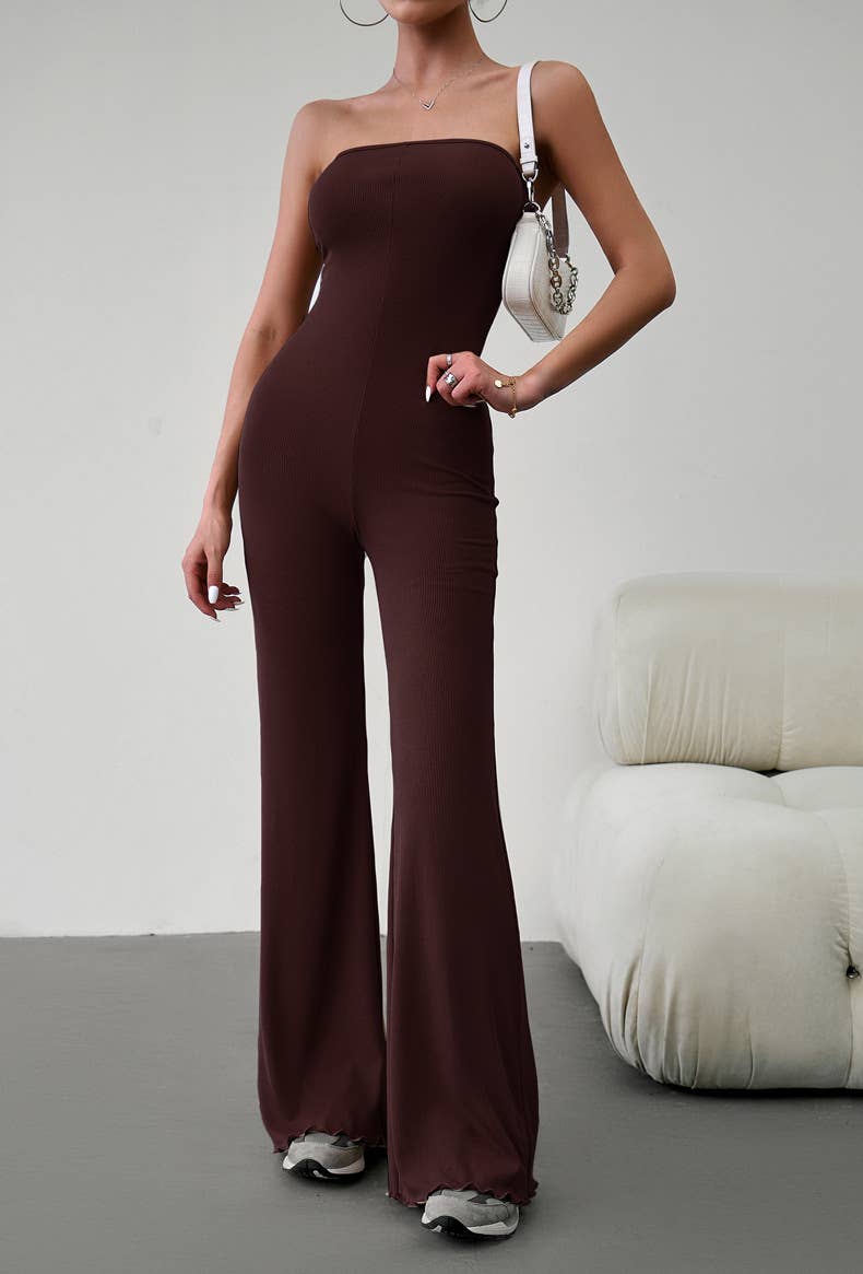 ELEGANT SLIM SEXY STRAPLESS JUMPSUIT