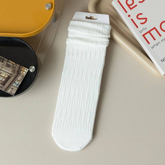 SOLID COLOR RETRO WARM MID-CALF SOCKS_CWMS1053
