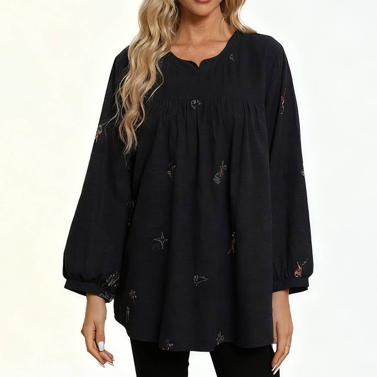 Doll hubble-bubble sleeve blouse