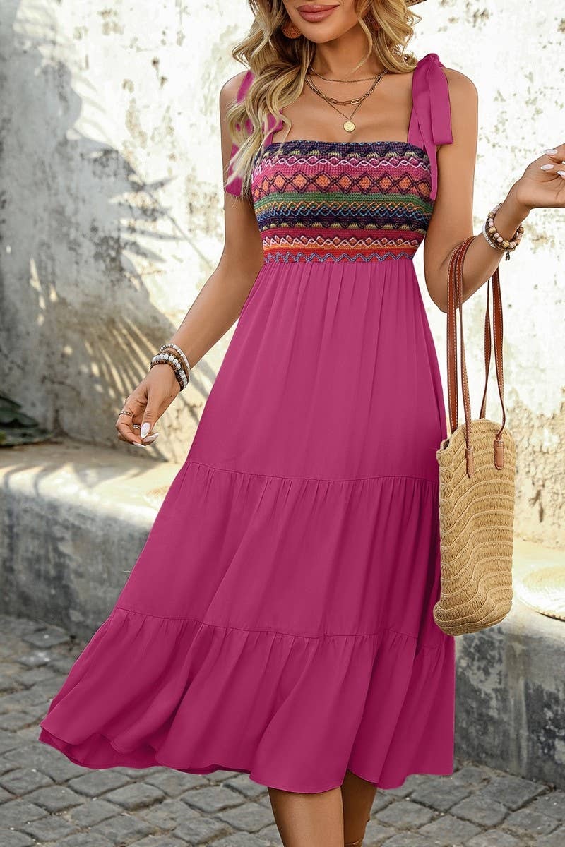 CWDMD5782_ETHNIC PATCHWORK A-LINE CAMI DRESS