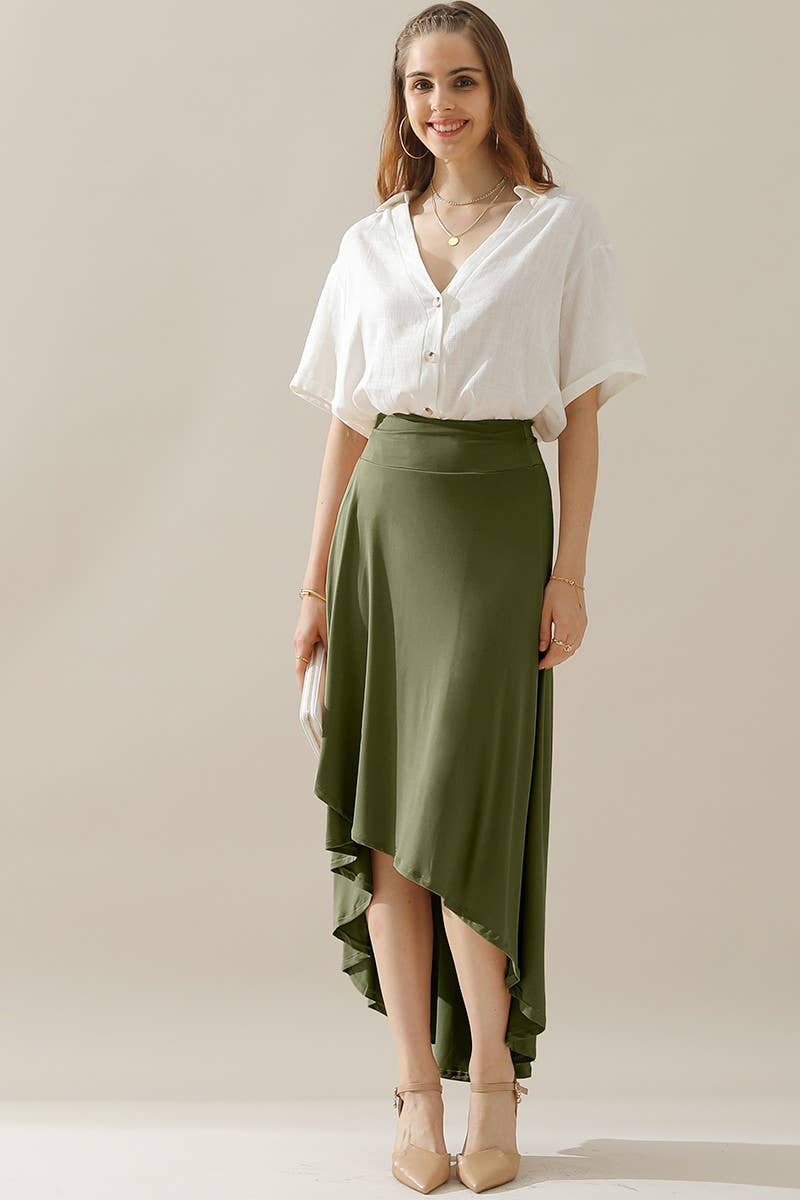 CWBLS127_OVERLAP HI-LOW MAXI SKIRT WITH FLARE SHAPE