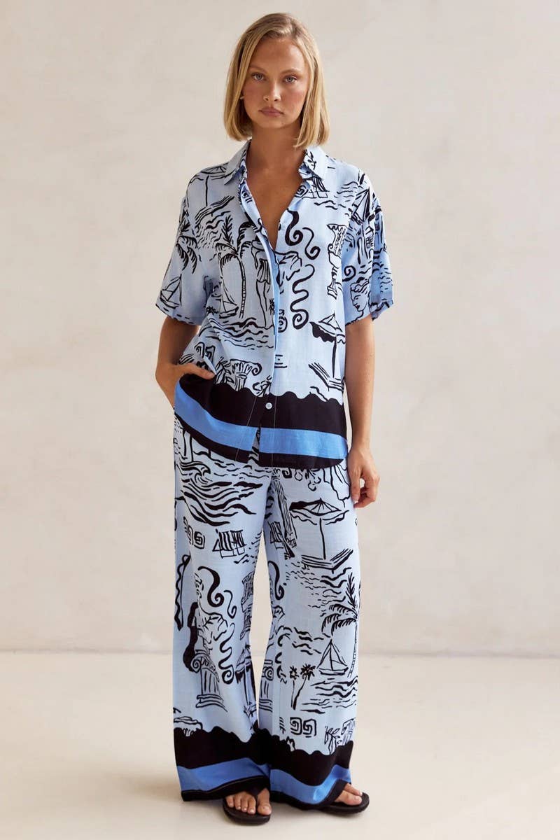 CWSS1205_SUMMER HOME WEAR FASHION CASUAL SUIT