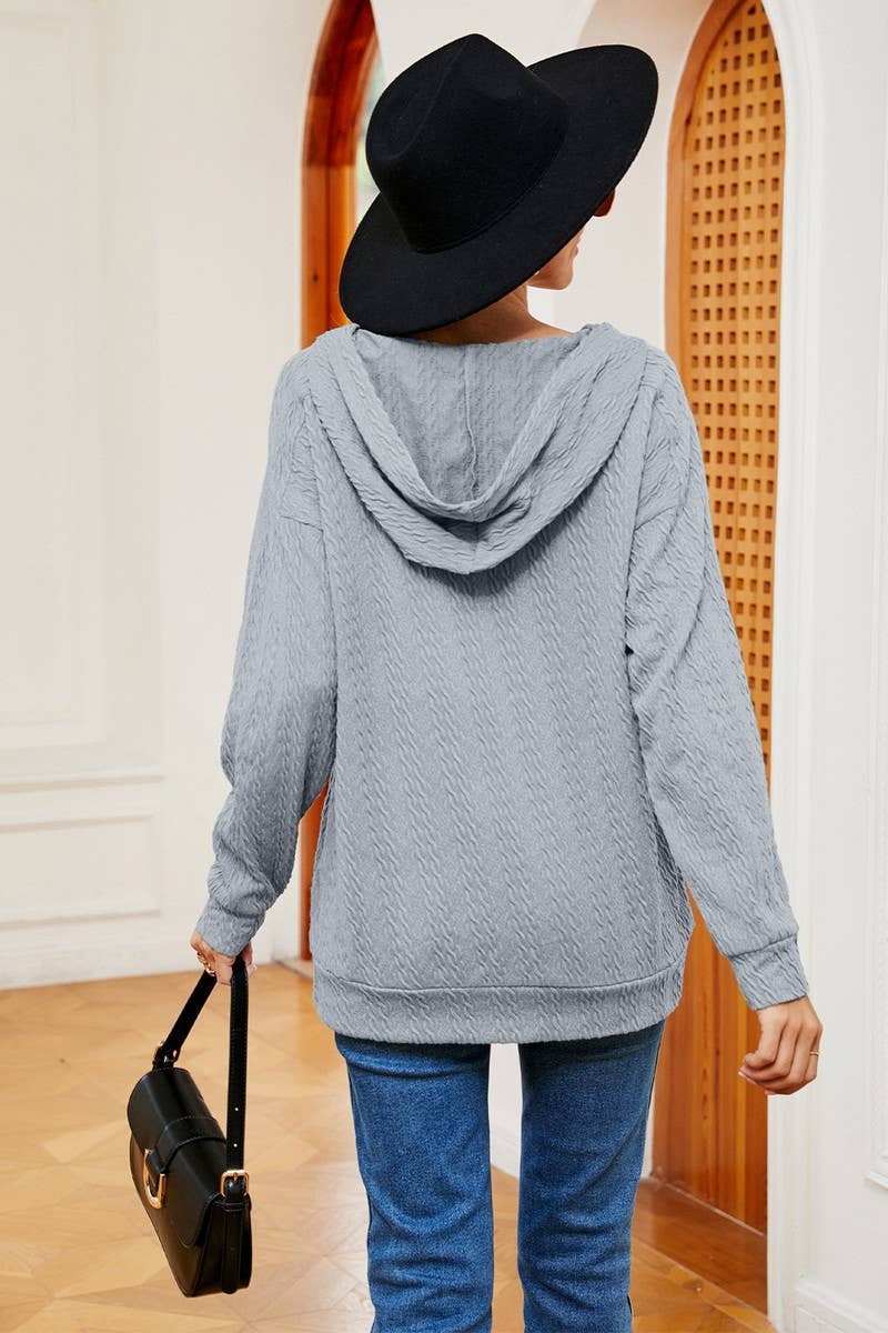 CWOHOL1096_AUTUMN AND WINTER SOLID COLOR HOODED SWEATSHIRT