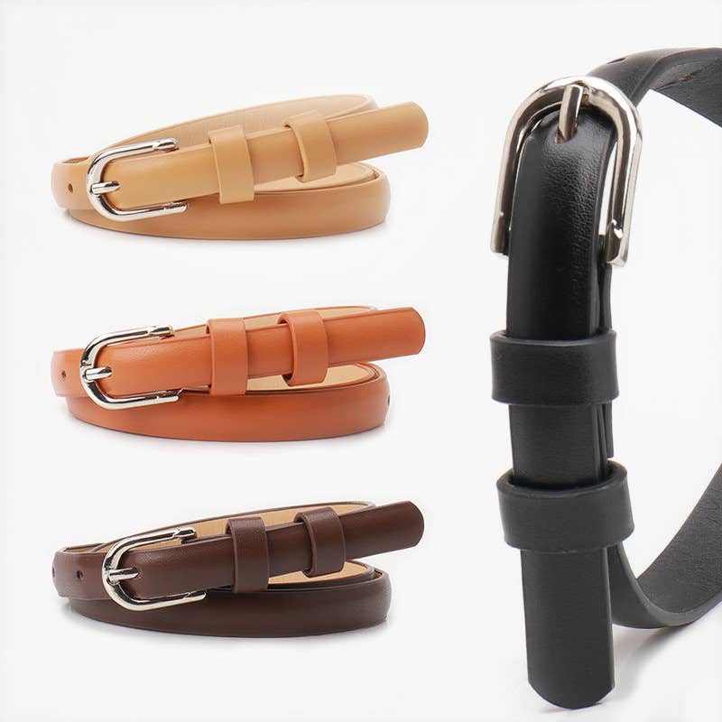 High-end minimalist alloy pin buckle belt