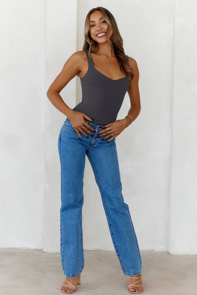 CWTTK0926_SOLID SLIM FIT BACKLESS CAMI SEXY TANK TOP