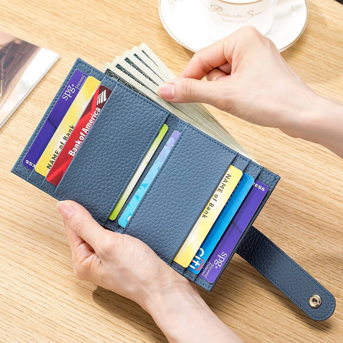 COWHIDE LEATHER SHORT ULTRA-THIN SMALL WALLET_CWAB3817