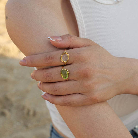 SUMMER FRESH AND SIMPLE FEMALE JELLY-LIKE RING_CWAJE1407