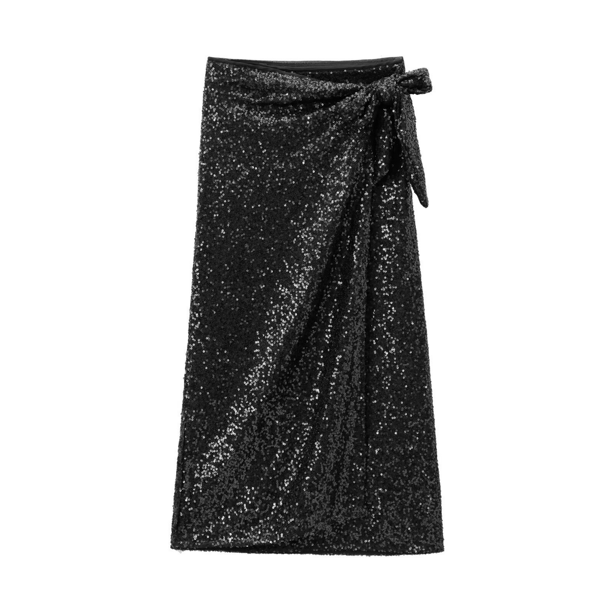 Sequin Wrap Skirt, French Chic Style for Women