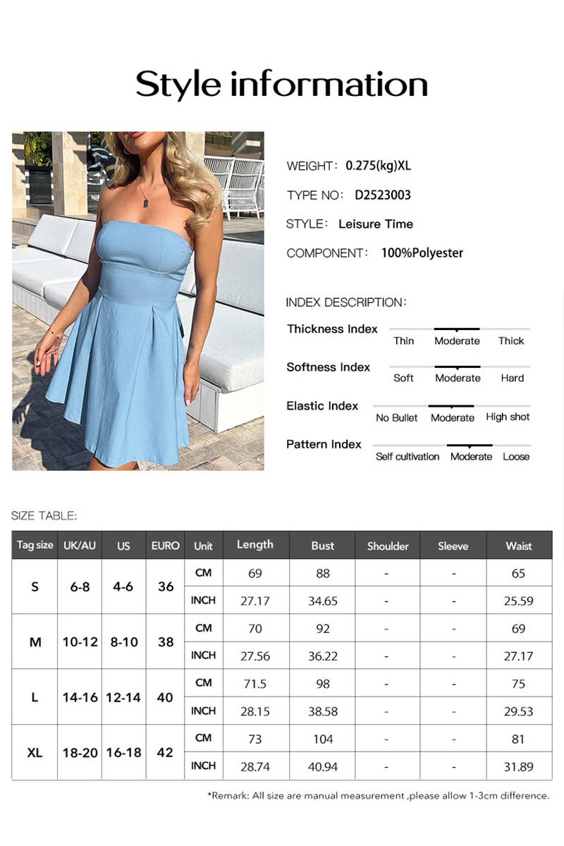 CWDSD10493_SEXY WAIST-HUGGING TUBE-TOP EVENING DRESS