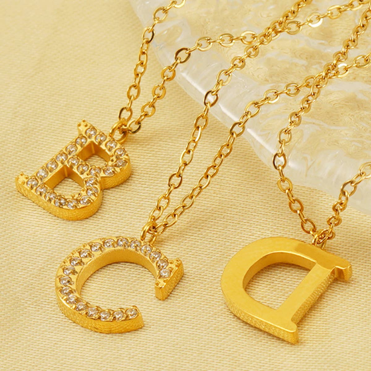 FASHION 26 LETTER DIAMOND PENDANT NECKLACE_CWAJE0684