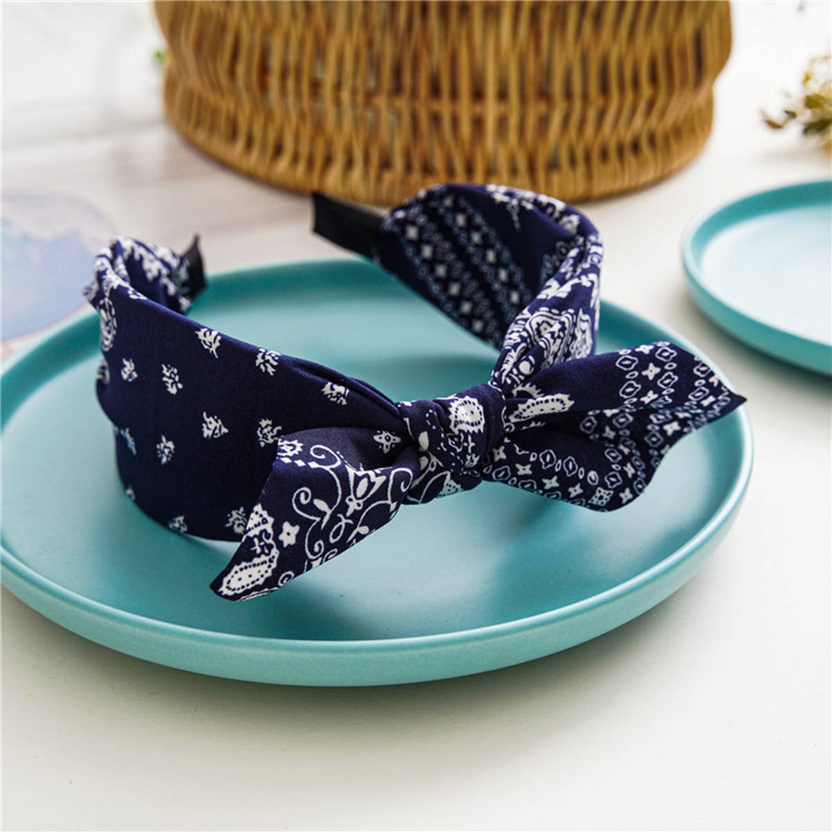 WOMEN NEW CASHEW NUT FLOWER WIDE HEADBAND_CWAHA0831