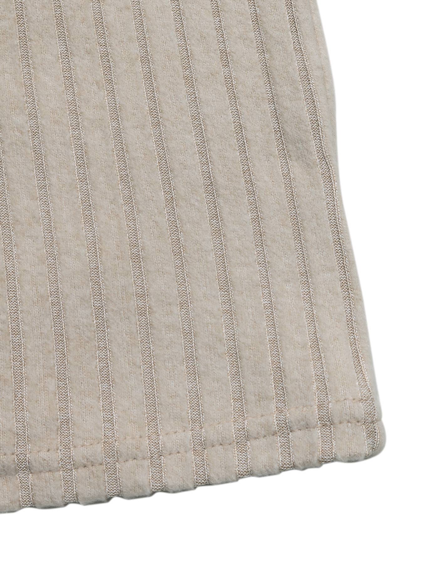 Fashionable loose knitted long-sleeved T-shirt