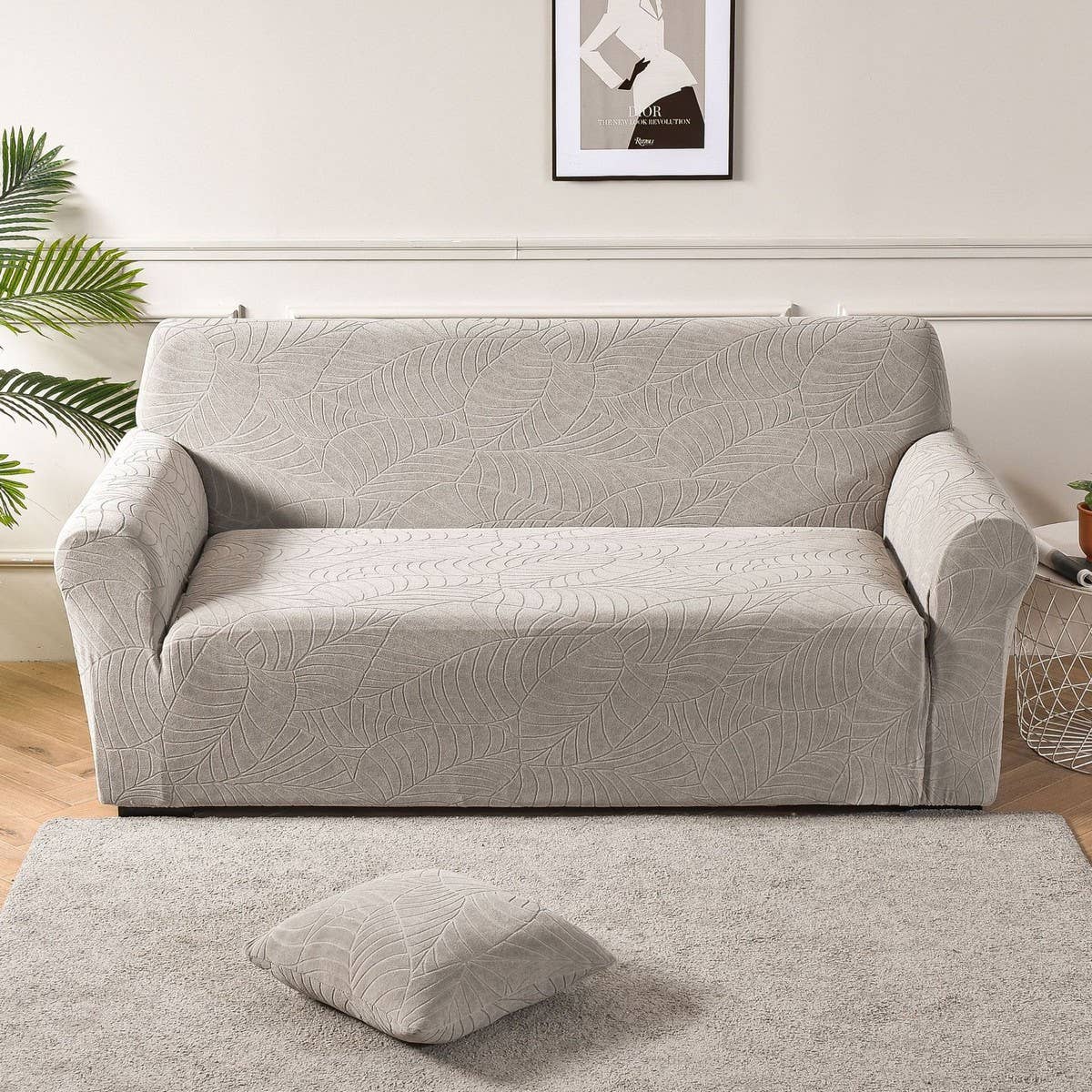 Waterproof Jacquard Sofa Cover, Thick & Stretchy