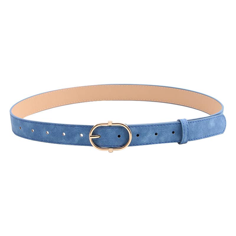Comfortable jeans belt with alloy pin buckle