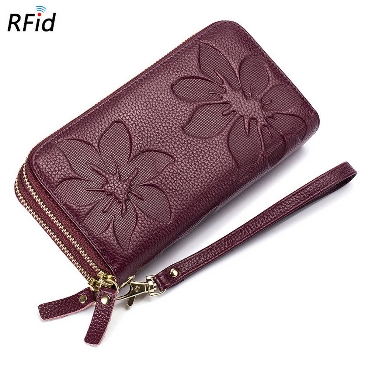 LARGE CAPACITY LONG TOPLAYER COWHIDE LEATHER WALLET_CWAB3733