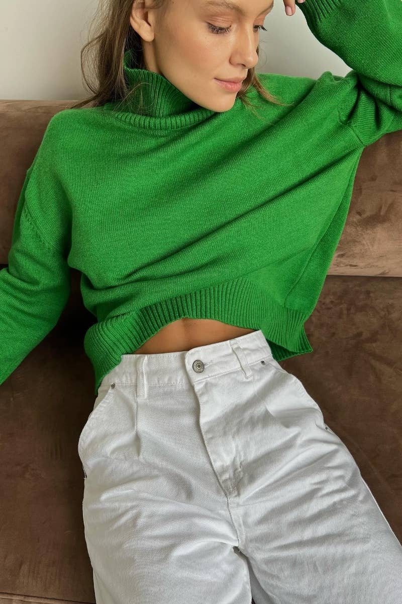 CWOSWL6630_THICK TURTLENECK SWEATER WITH LONG SLEEVES