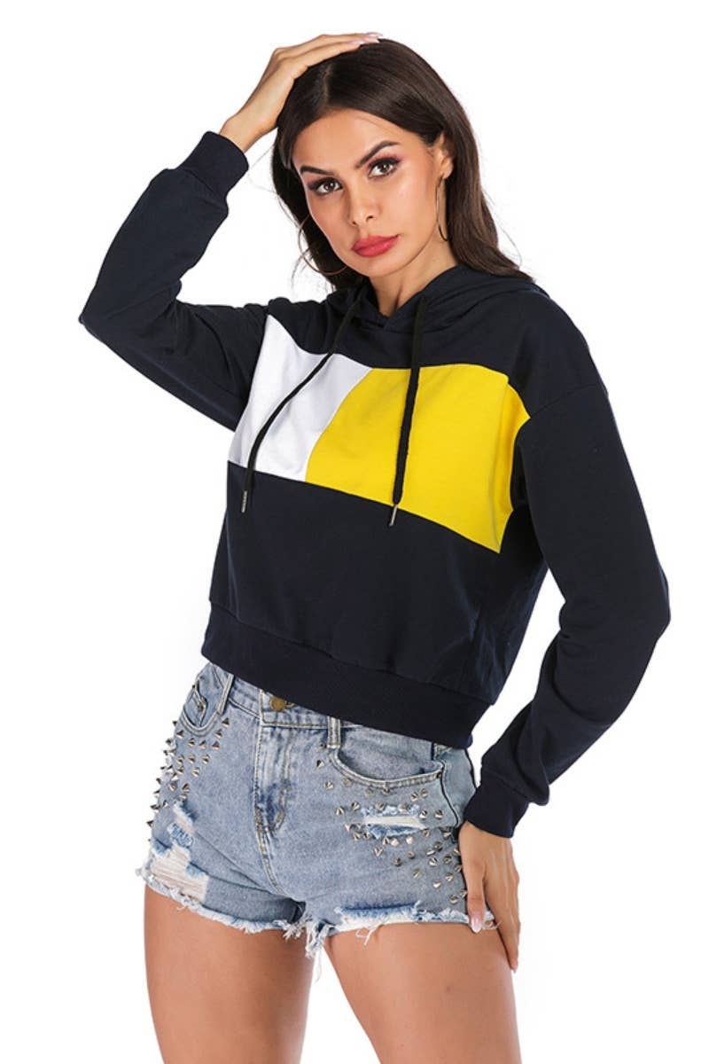 CWOHOL1018_COLOR-MATCHING HOODED LONG-SLEEVED HOODIE