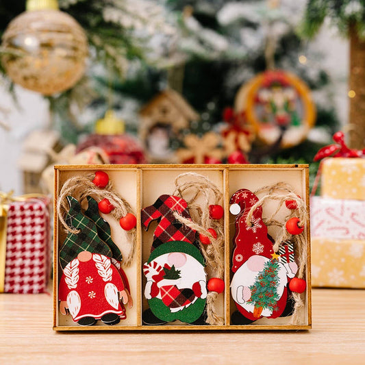 CWMM10277_CHRISTMAS WOODEN FOREST ELF HANGING DECOR