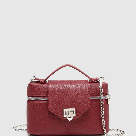 Litchi Texture Boxy Crossbody & Handbag_CWAB5715