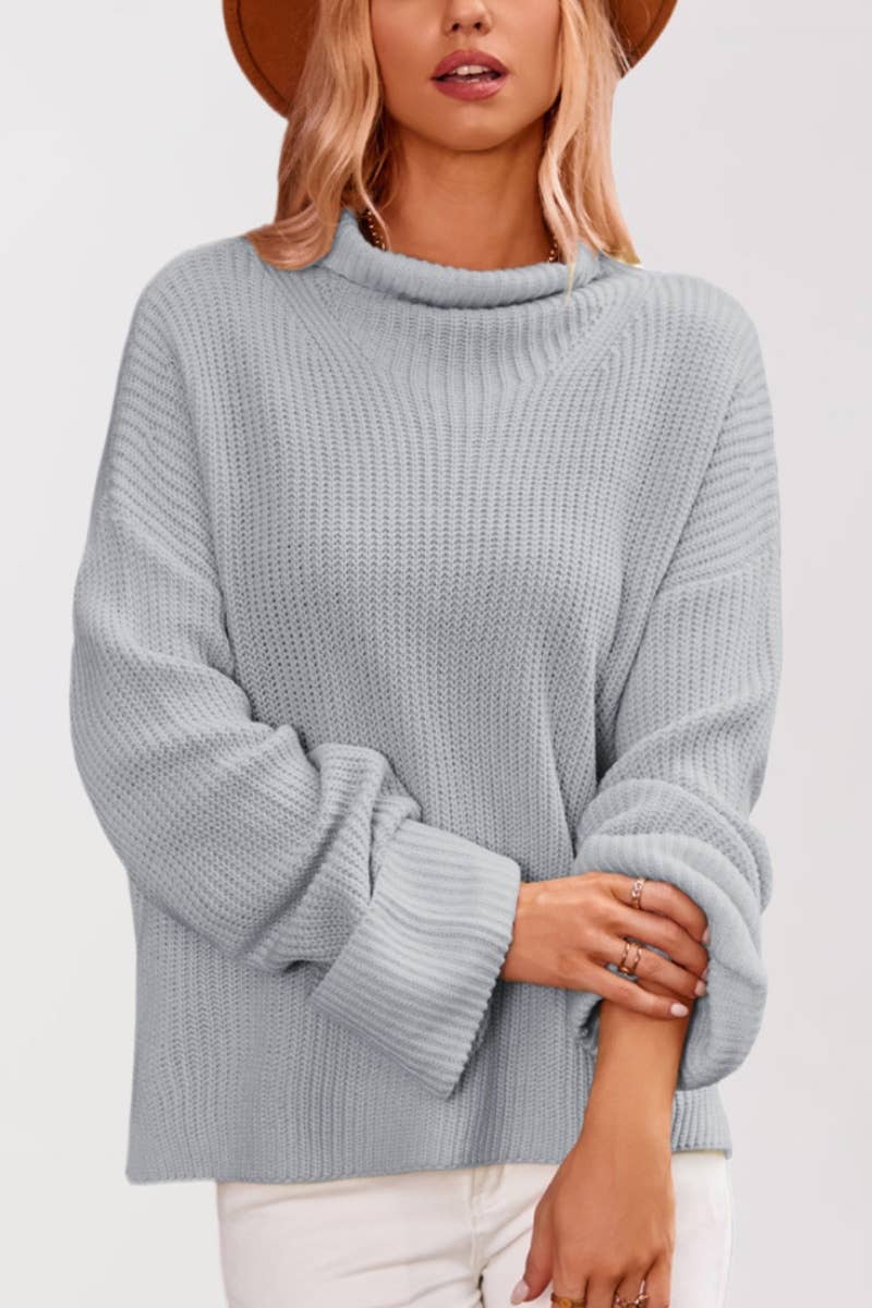 CWOSWL5851_LONG-SLEEVED SWEATER WITH SLIT FLARED SLEEVES