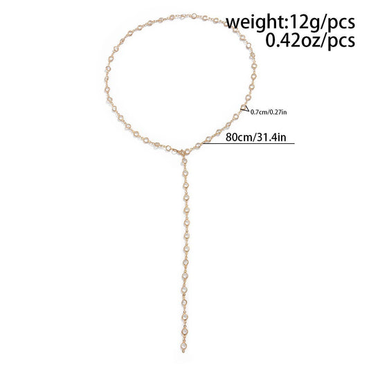 SIMPLE AND FASHIONABLE TASSEL Y-CHAIN NECKLACE