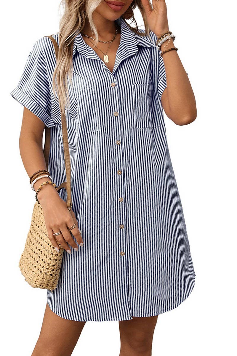 CWDSD7263_STRIPED COTTON AND LINEN MIDI SHIRT DRESS