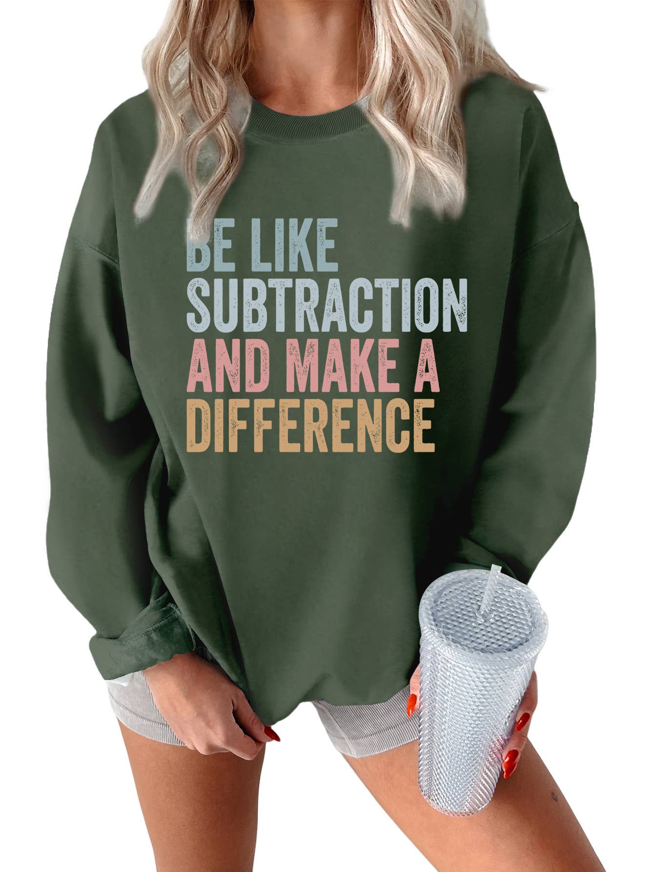 Be like subtraction printed thickened hoodie