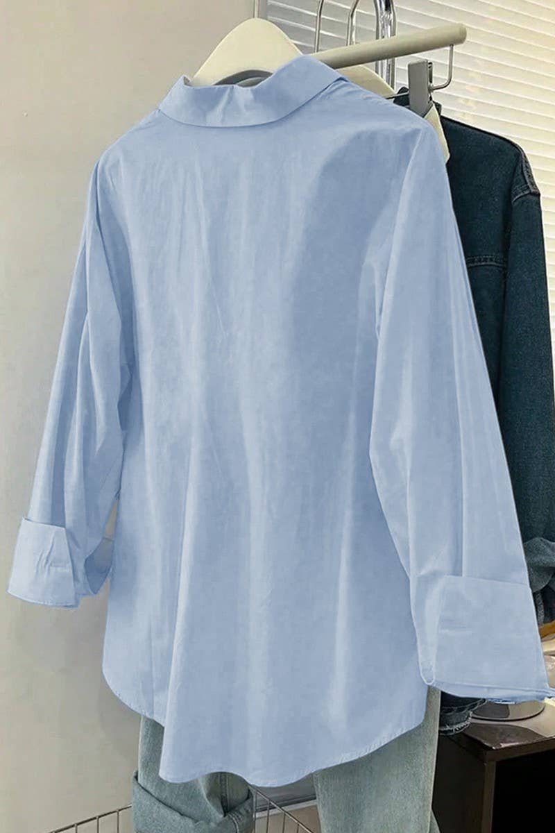 CWTSTL01011_LOOSE-FITTING LONG-SLEEVED BUTTON-DOWN SHIRT