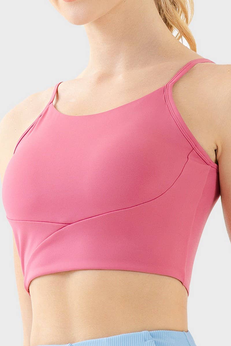 CWOV0657_SLING INTEGRATED PADDED YOGA SPORTS BRA