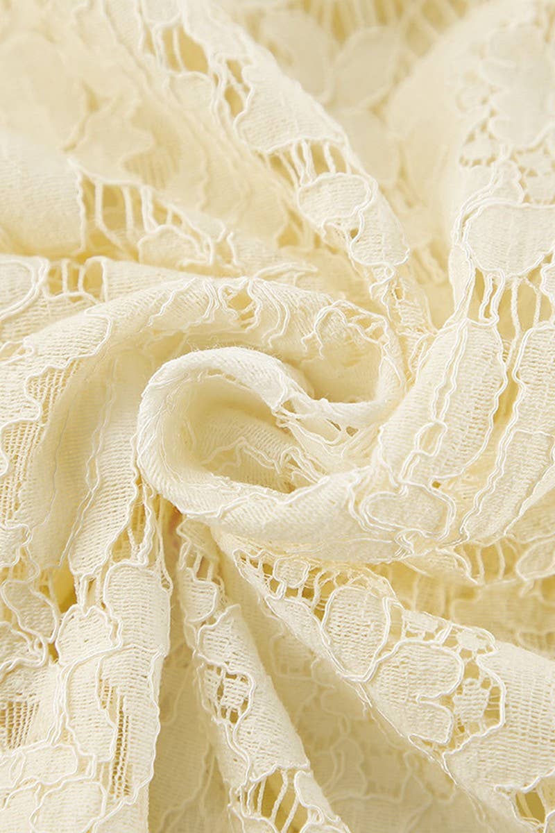 CWBLS143_APRICOT SEE-THROUGH JACQUARD SEXY LACE SKIRT