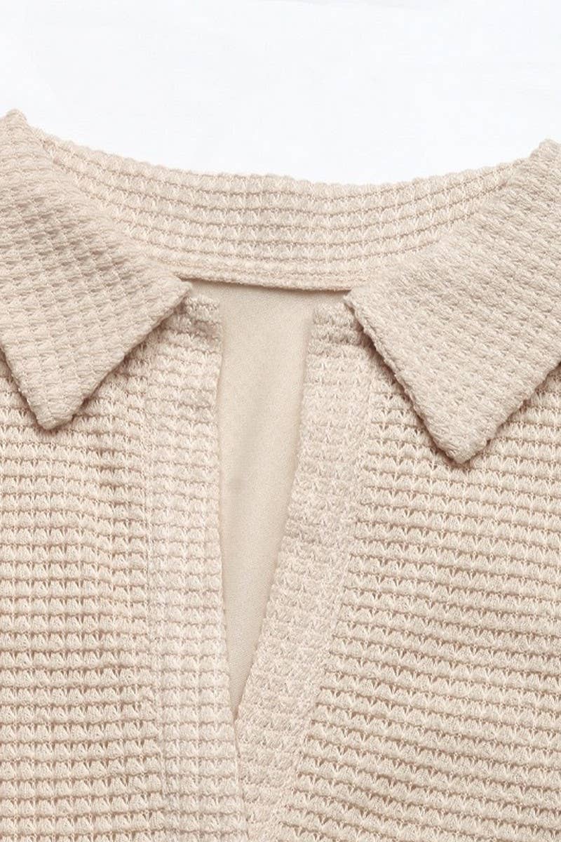 CWDSD8756_V NECK BOW DETAIL SHORT SLEEVE DRESS