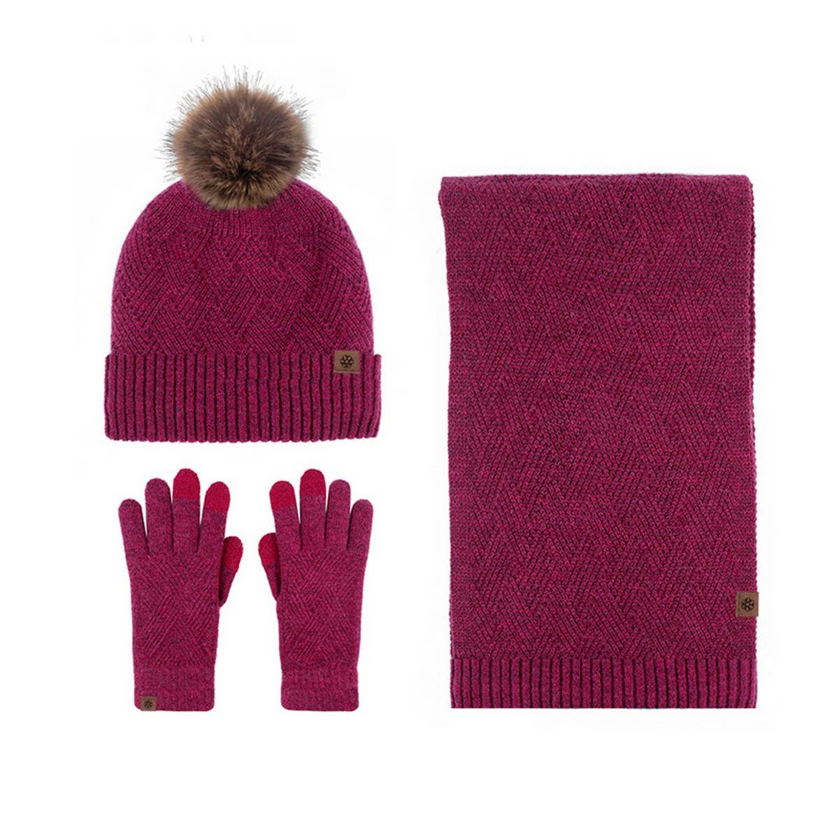 NEW SOLID COLOR WOOL KNITTED WARM THREE-PIECE SUIT_CWMM2776