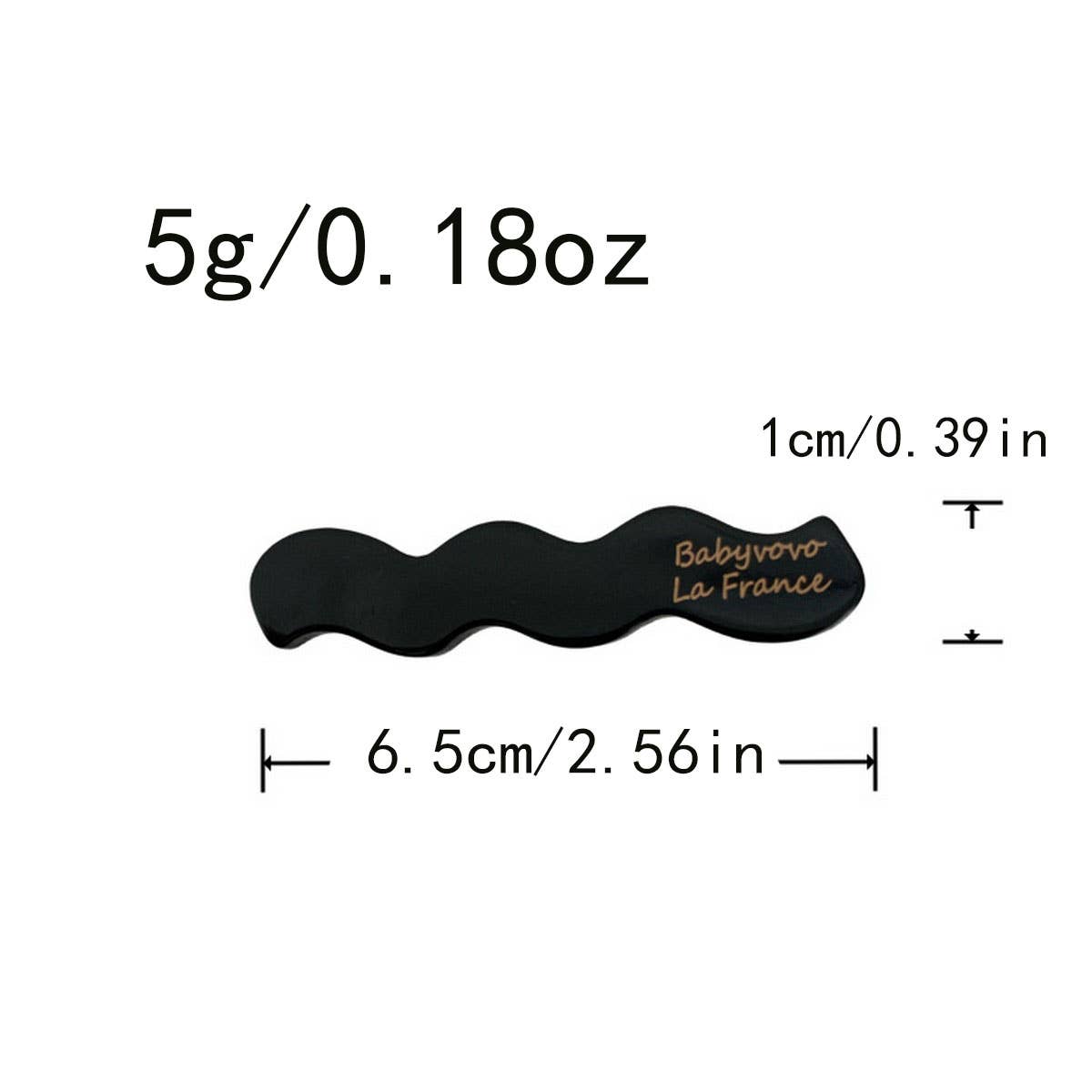 CWAHA07731_SIMPLE ACETATE HAIR CLIP SIDE BANG DUCKBILL