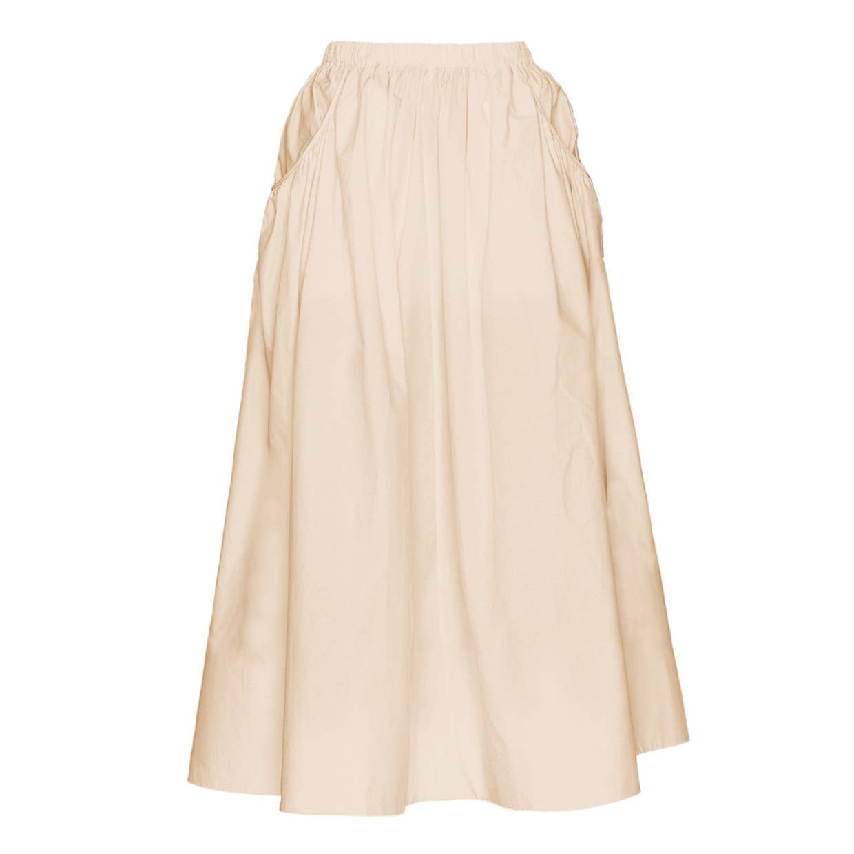 FASHIONABLE COTTON HEMP HIGH WAIST LOOSE SKIRT