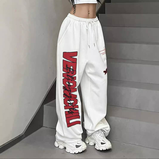 FLEECE PRINTED STREET DANCE HIPHOP CASUAL PANTS