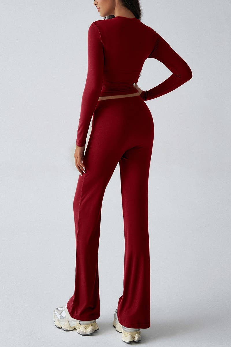 CWSTB00440_SPORTS YOGA LONG SLEEVE TEE AND PANTS SET