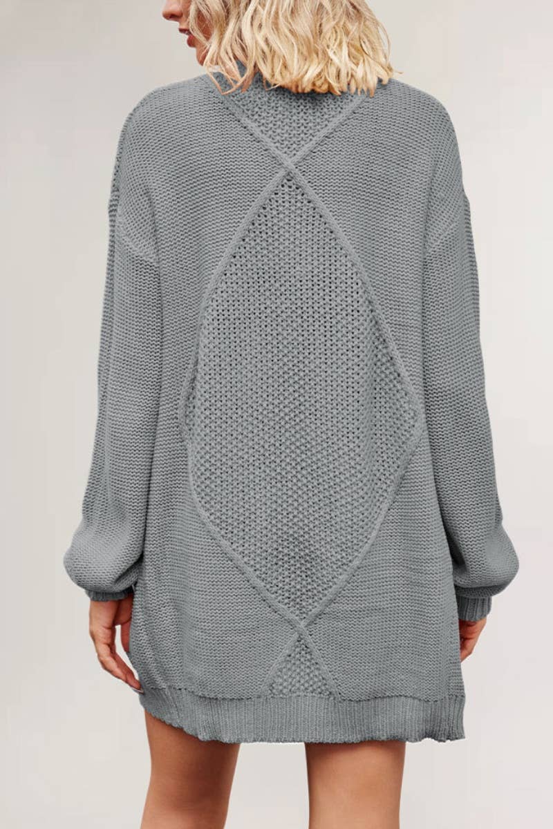 CWOCAL1827_FALL BUTTON-FREE LONG-SLEEVED CARDIGAN