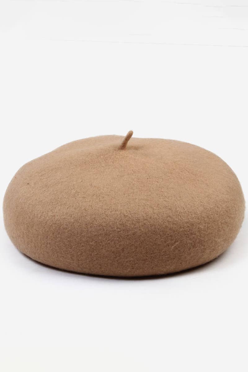 ADJUSTED PLAIN BERET CAP_CWAH0549