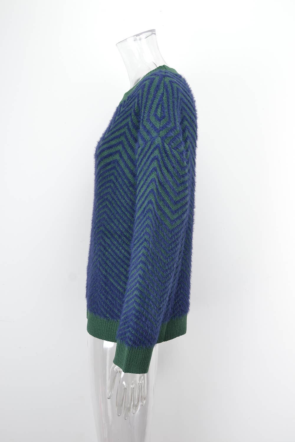 CREW-NECK PULLOVER LONG-SLEEVED KNIT SWEATER