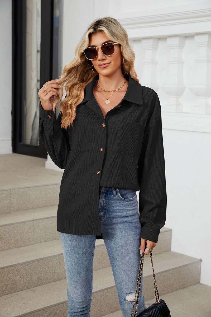 CWOCO0884_SOLID COLOR LAPEL POCKET KNIT SHIRT COAT