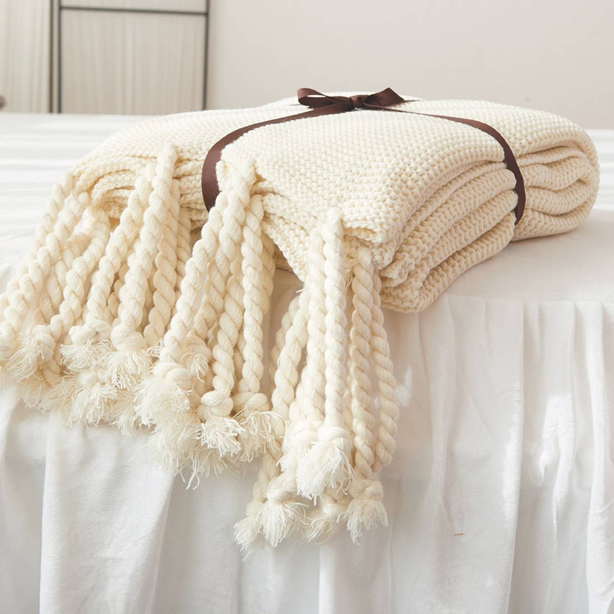 NEW SOFA COMFORTABLE KNITTED THROW BLANKET