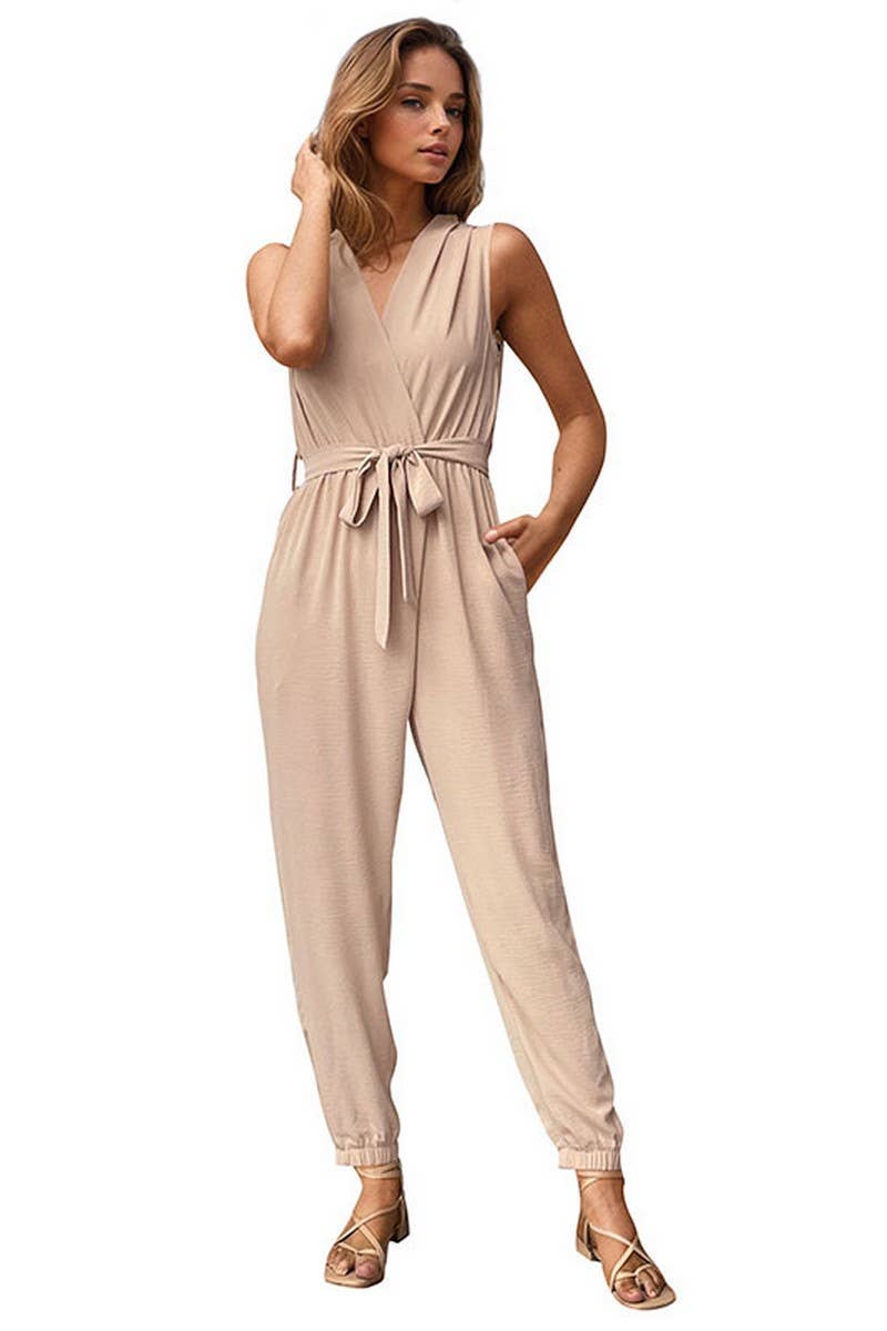 CWSJS0635_COMMUTING SLEEVELESS VEST JUMPSUIT